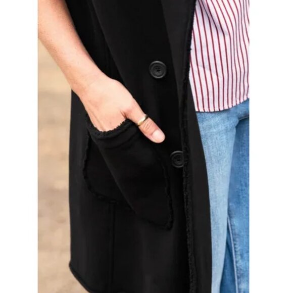 NEW Frank & Eileen Belfast Trench Coat Black Triple Fleece | Size M - Picture 5 of 13